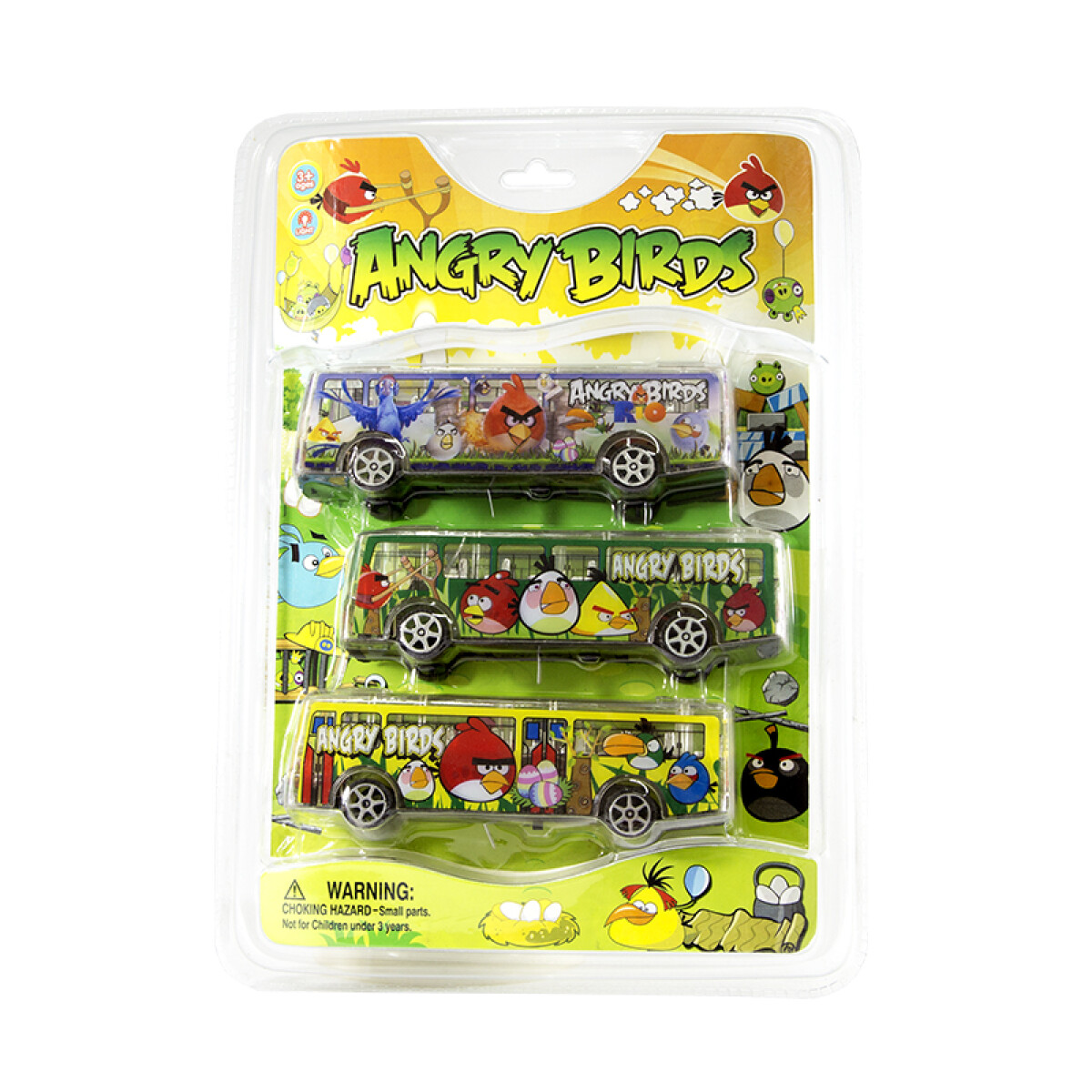 Ómnibus Infantil ANGRY BIRDS x3 Unidades a pilas 