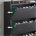 Zapatero Organizador Vertical De 3 Estantes Negro