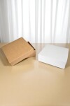 Caja Cuadrada 20x20x6 cm REVERSIBLE BLANCO MADERA