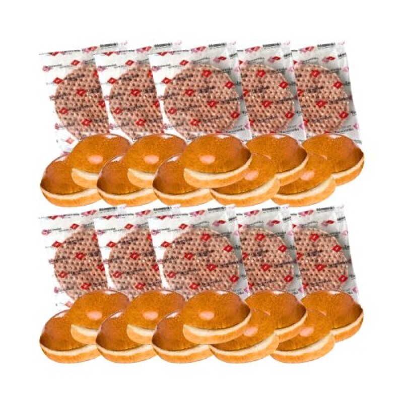 Pack Combo Hamburguesas tipo Baurú + Panes 20+20 ud.