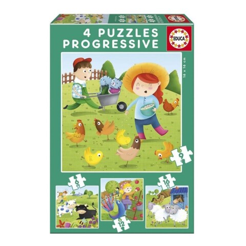 Set Puzzle Granja Rompecabezas Animales Educa Niños Bebes Set Puzzle Granja Rompecabezas Animales Educa Niños Bebes