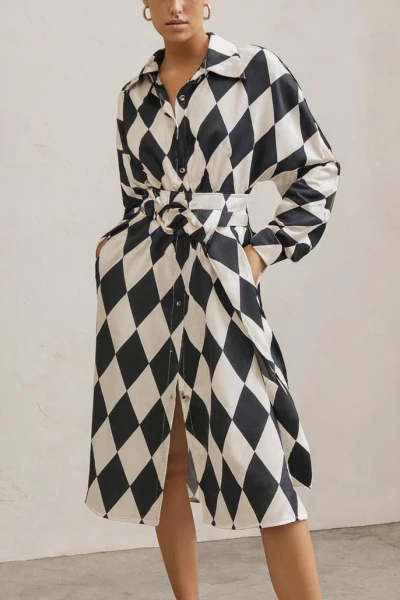 Vestido Geométrico Estampado
