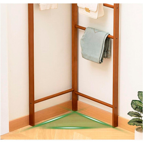 Perchero Esquinero de Madera Bambú 37X170 cm Caoba 1009-1 001