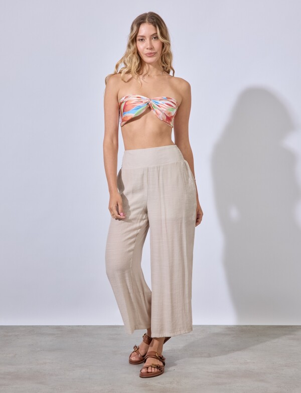 Pantalon Crop BEIGE