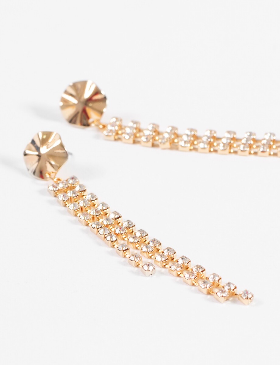 Caravanas fiesta strass - dorado 