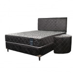 SOMIER COMPLETO CONVENCIONAL 1.40X1.90 80K NEGRO+2 ALMOHADAS PARANA Unica