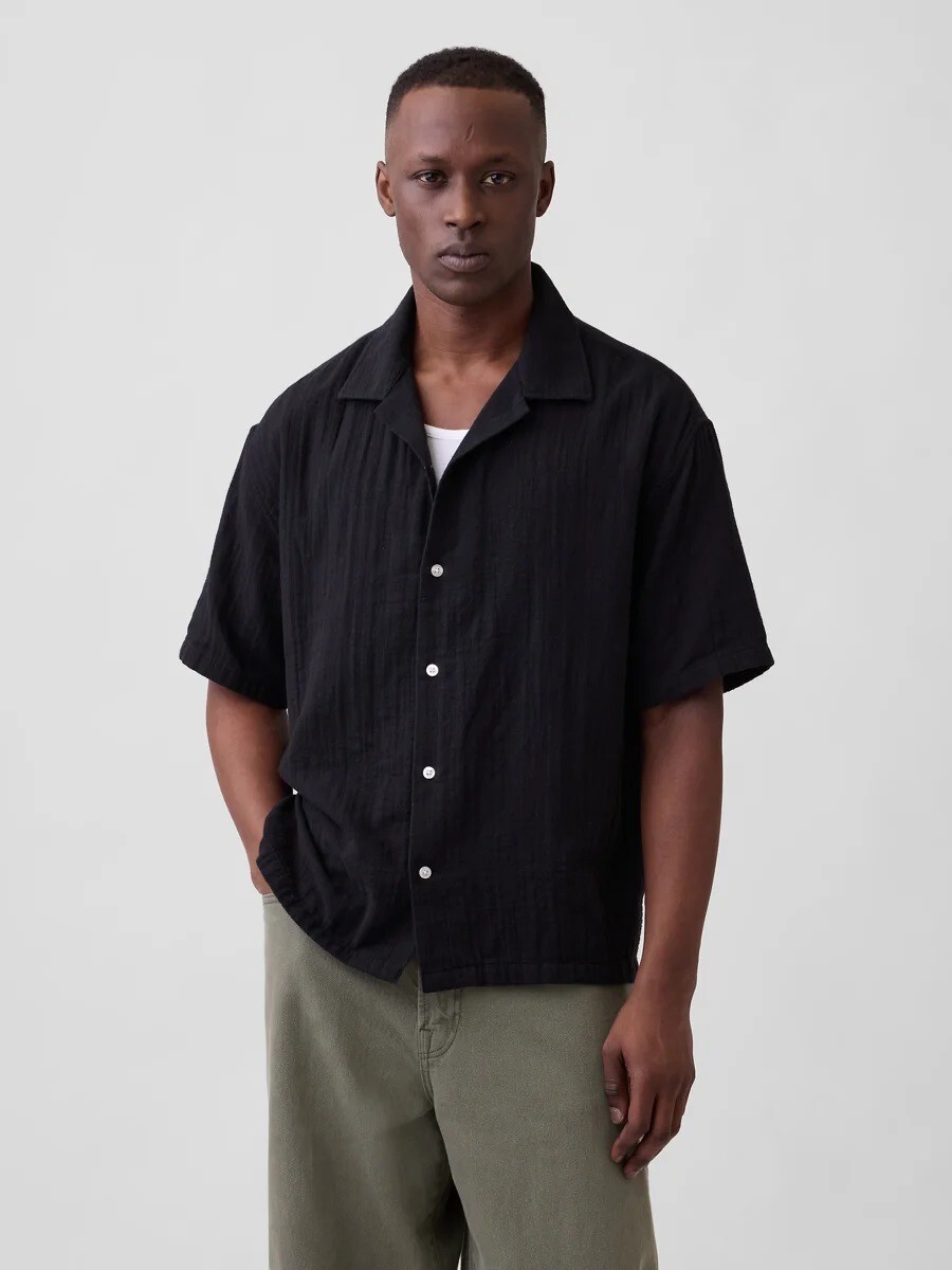 Camisa Manga Corta Hombre - Black 1 