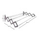 Tendedero plegable pared en aluminio 80 cm GRIS
