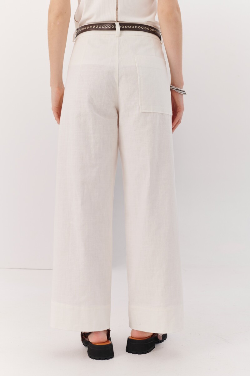 PANTALON LINO ZAG NATURAL