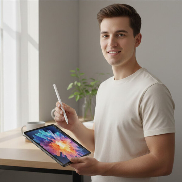 Lapiz Óptico Stylus Universal Para Pantalla Táctil USB-C Color Blanco