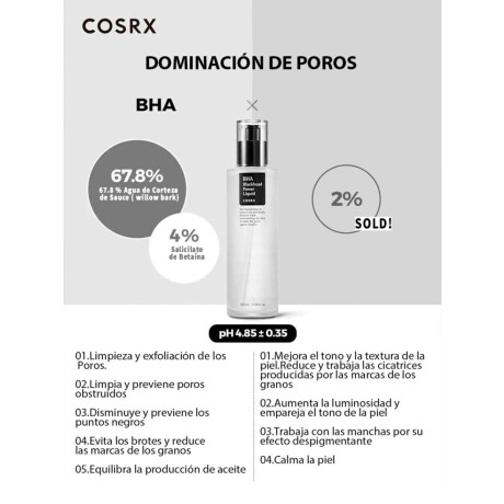 Bha Blackhead Power Liquid Cosrx Exfoliante Químico Para Eliminar Puntos Negros