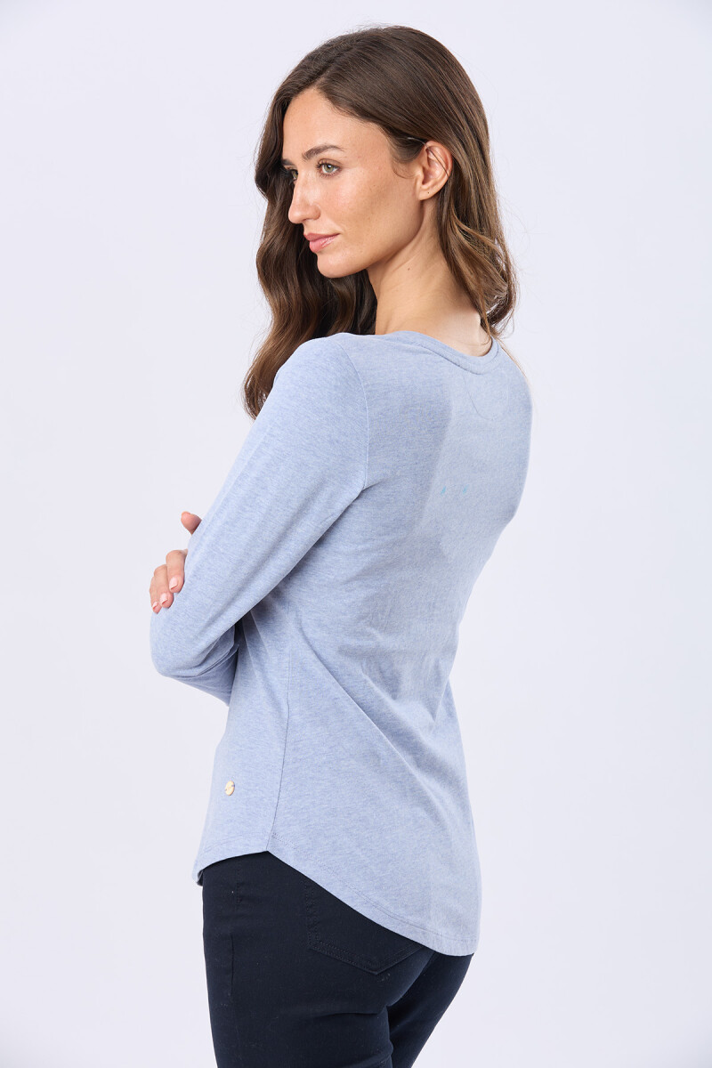 REMERA LISA DE ALGODÓN - Denim 