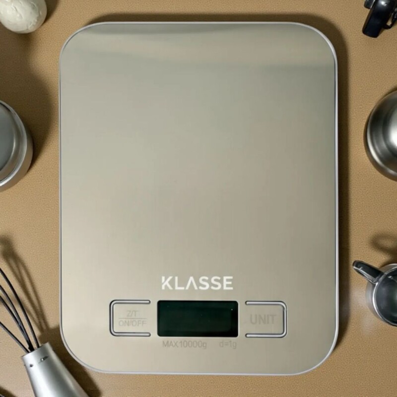 Balanza de cocina digital Klasse | Soporta hasta 10kg | Acero Inoxidable Balanza de cocina digital Klasse | Soporta hasta 10kg | Acero Inoxidable