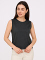 Musculosa Izelv Gris Melange Oscuro