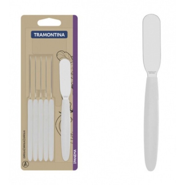 Espátulas para untar Ipanema blanco x6 | Tramontina 23399/848 Espátulas para untar Ipanema blanco x6 | Tramontina 23399/848