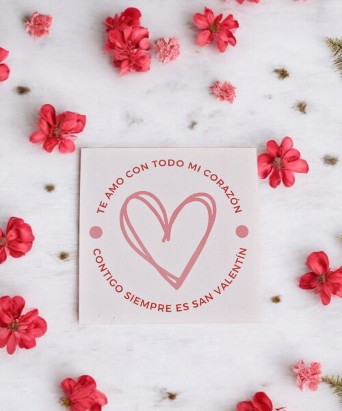 Tarjeta san valentin 10x10 DISEÑO 4