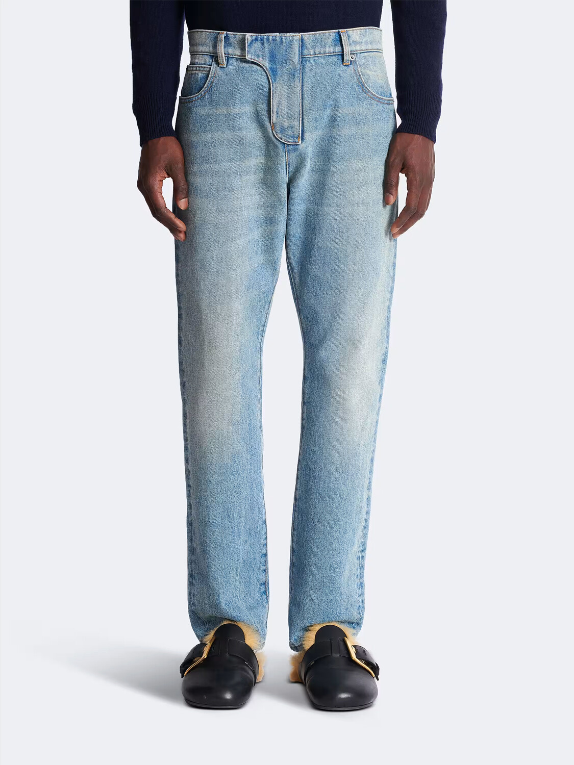BALMAIN - JEANS REGULAR FIT DENIM Alta Automática