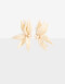 Aros Colgantes Largos Resina Aro Largos Resina Flor - Dorado