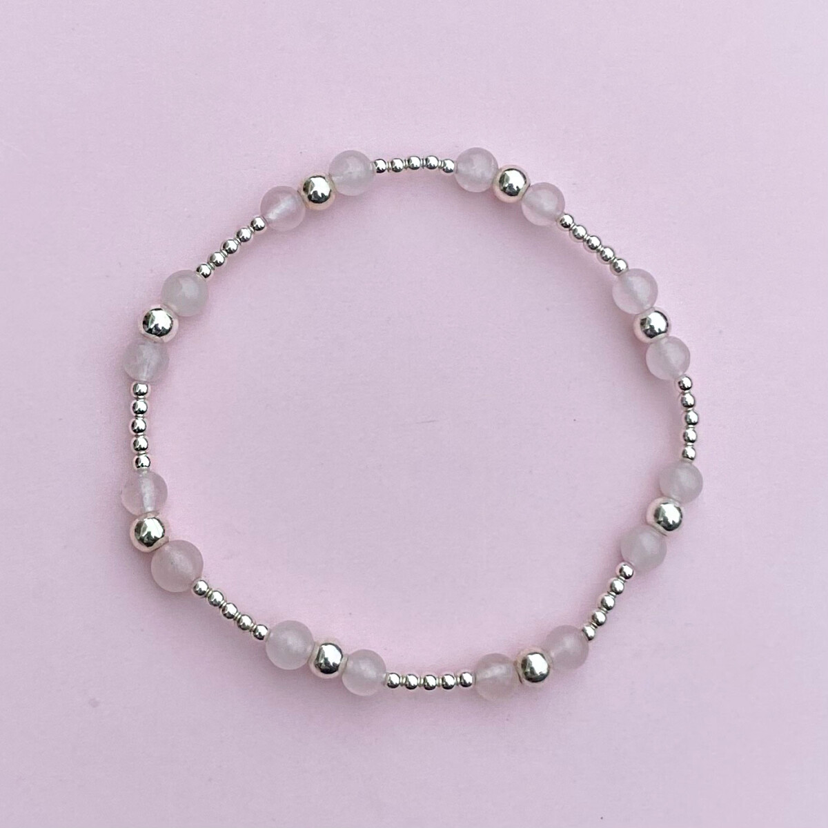 Pulsera ROSE en plata 925 y piedras naturales 