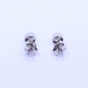 Caravanas oro 18k blanco con brillantes. Caravanas oro 18k blanco con brillantes.