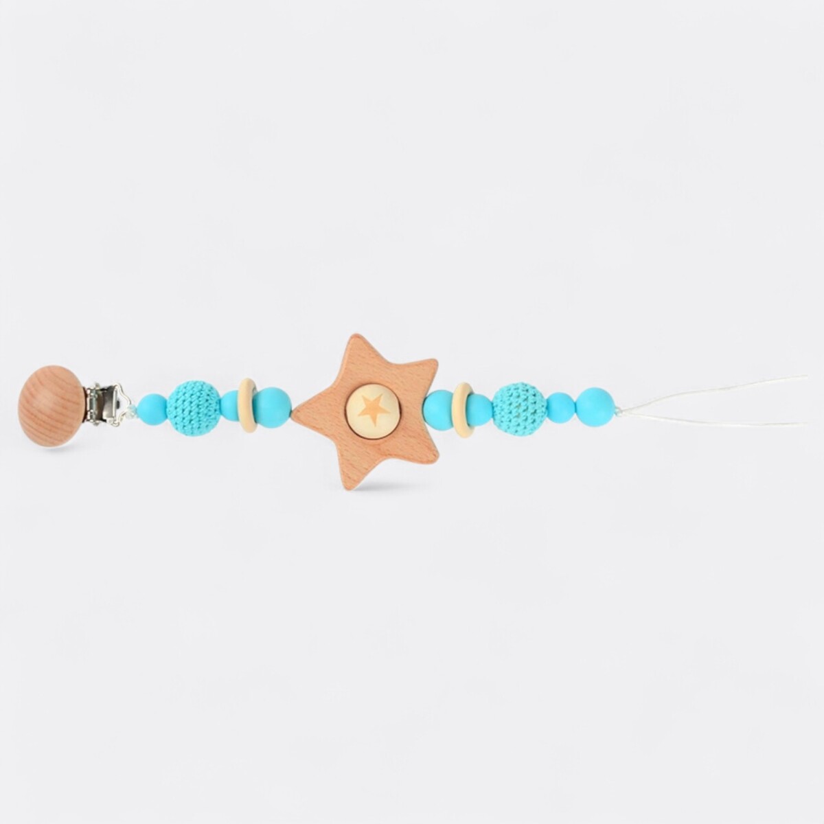 Cadena De Chupete Estrella Grande - Turquesa 