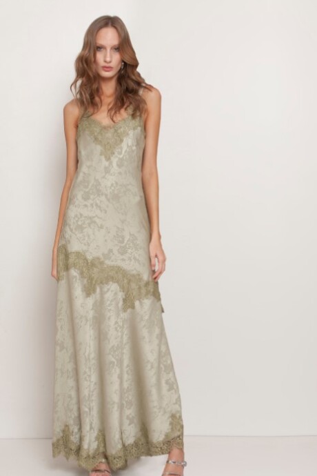 Vestido Lencero Jacinta Verde Oliva