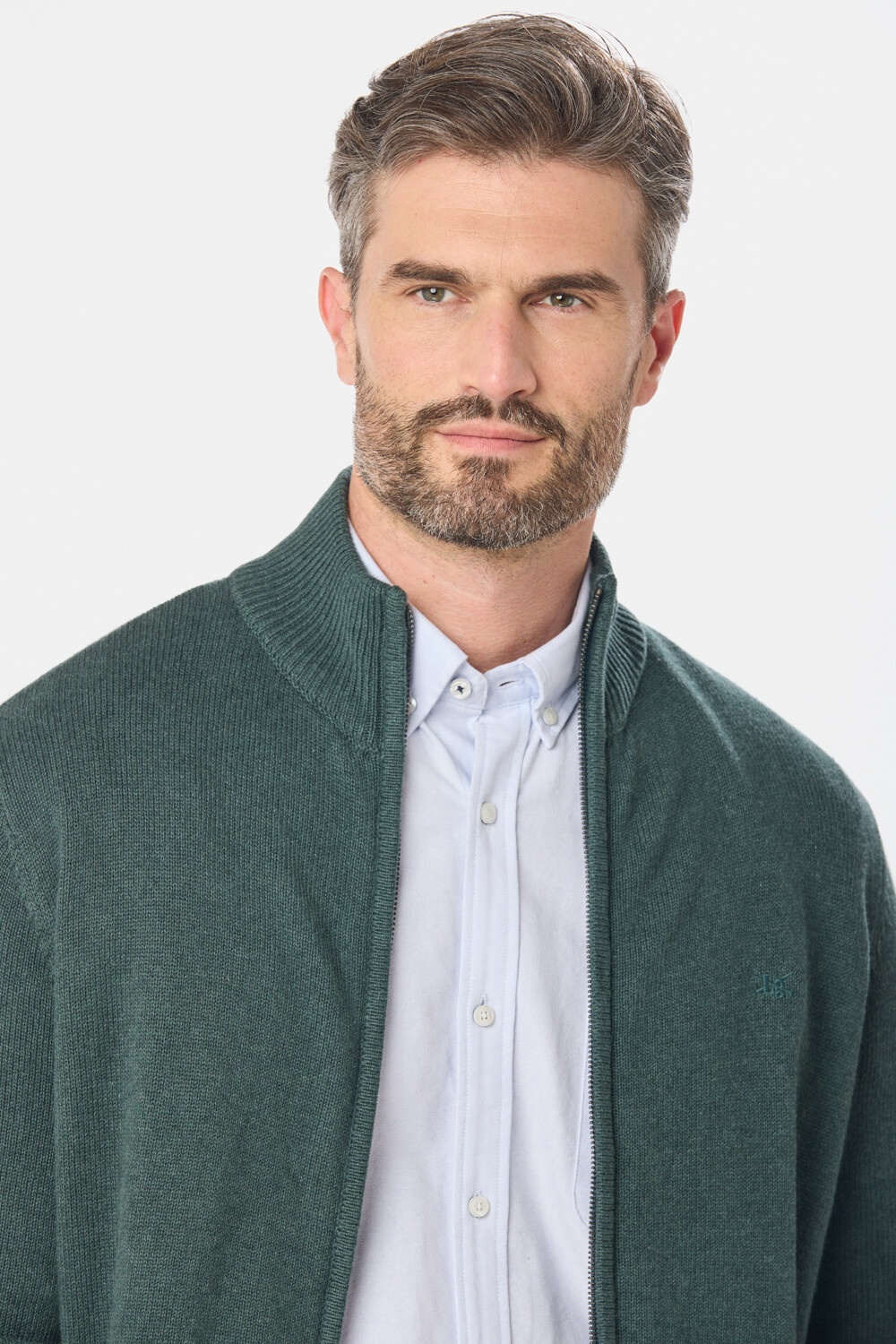 CAMPERA TEJIDA DE ALGODON Verde
