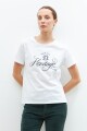 Remera estampa Heritage blanco