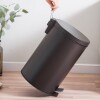 Tacho cesto de basura acero inoxidable 12L con tapa negro