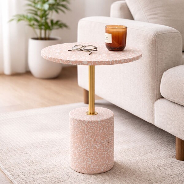 MESA AUXILIAR AMORE PINK Rosa - CIRCULAR