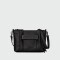 Longchamp -Cartera de cuero con correa extraible, 3D Negro