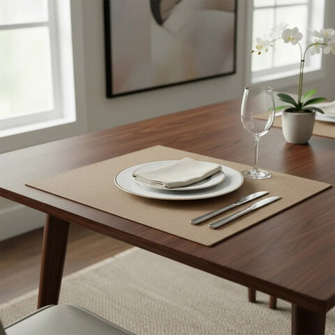 Individual Simil Cuero Home Class 30 x 45 cm BEIGE