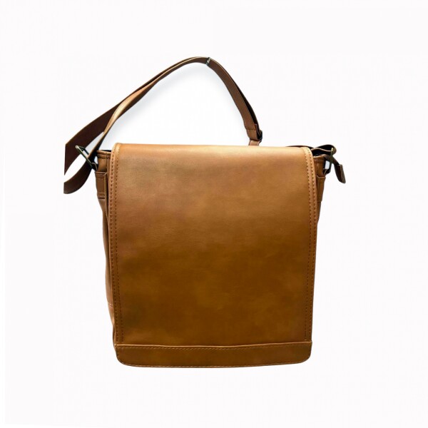 Bandolera grande con solapa y cierre Whisky