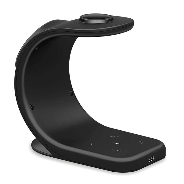 Base De Carga Inalambrica 3 En 1 Magnetico P Iphone 15W Fast Color Negro