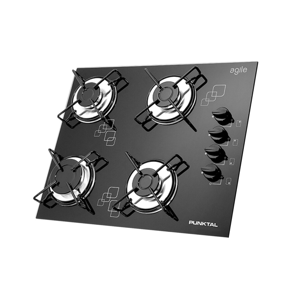 ANAFE GAS - 4 HORNALLAS - ENC. ELÉCTRICO – KIT GAS negro