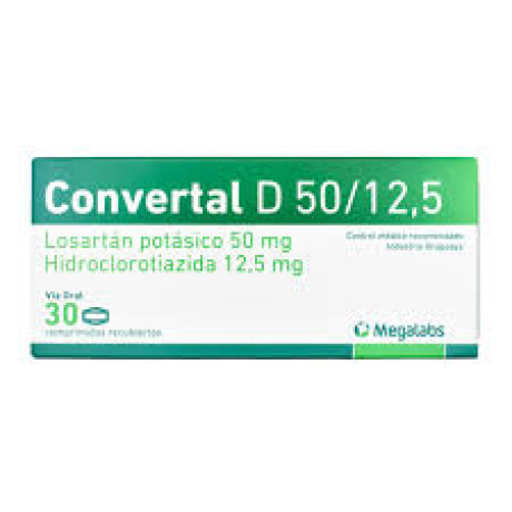 Convertal D 50+12.5 Mg 30 Comprimidos | Antihipertensivo Convertal D 50+12.5 Mg 30 Comprimidos | Antihipertensivo