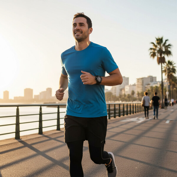 Reloj Deportivo Pulsera Analógico Digital Correa Luz Resiste Color Negro