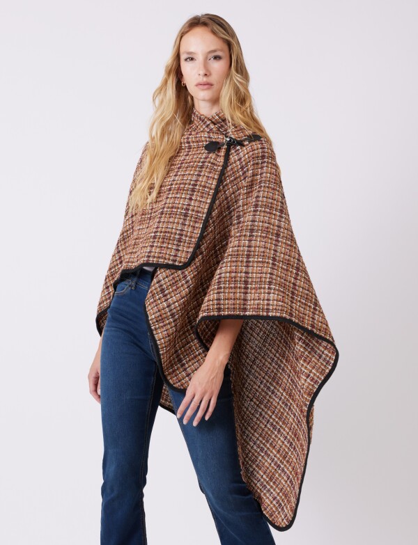 Ruana Tejida TOSTADO/MULTI