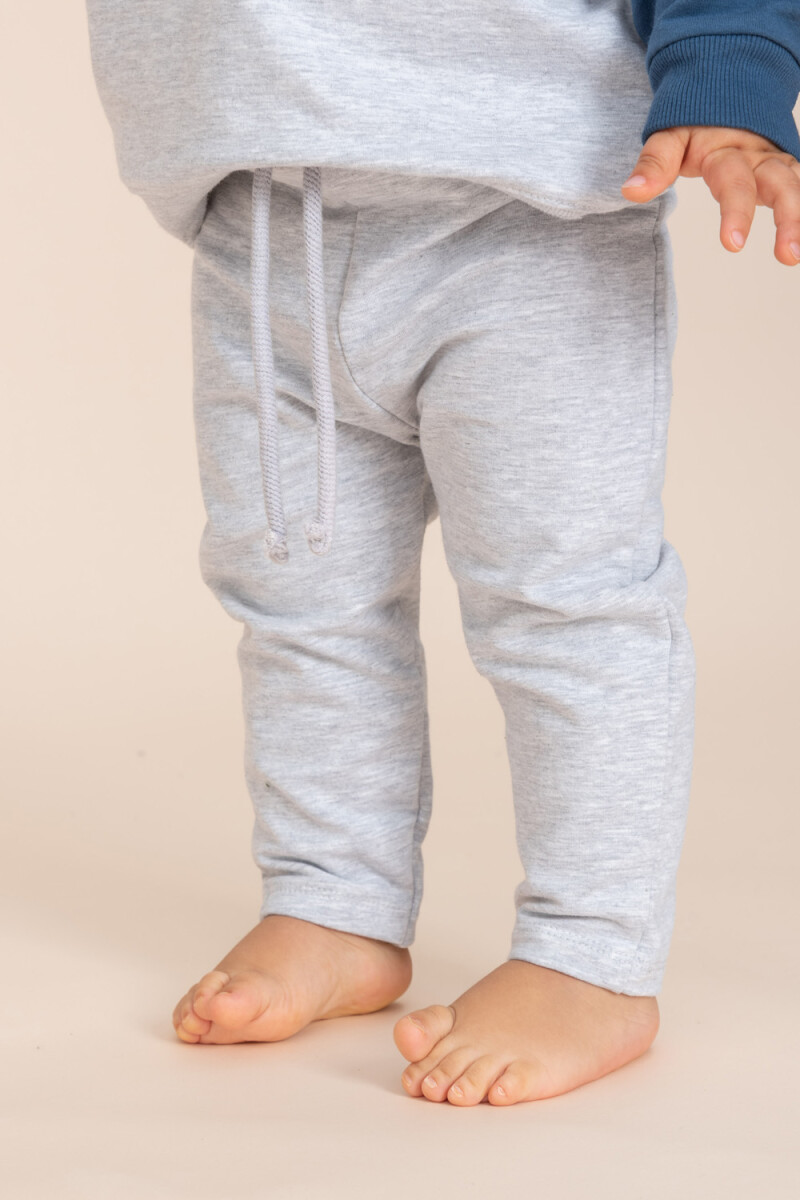 Pantalón deportivo estampado - Carita gris melange 