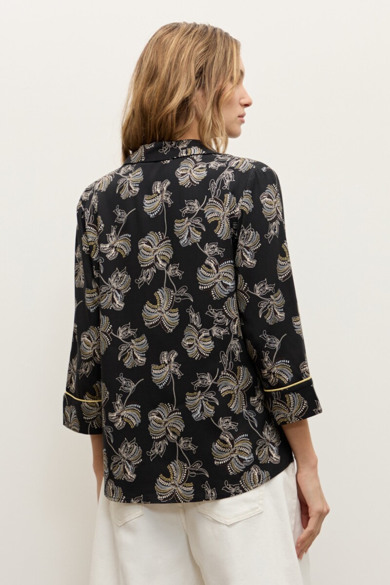 Blusa estampa Silvestre negro