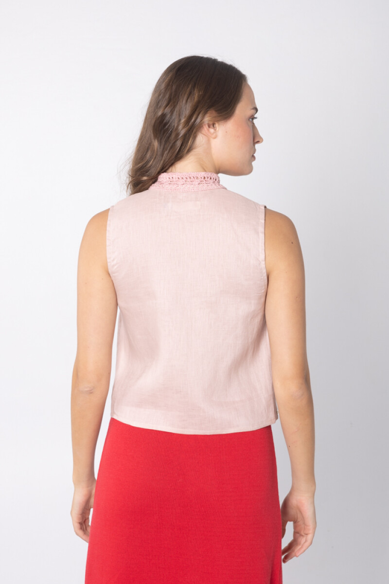 Top Multi Linen Rosado