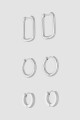 Pack de 3 aros geometricos Plata
