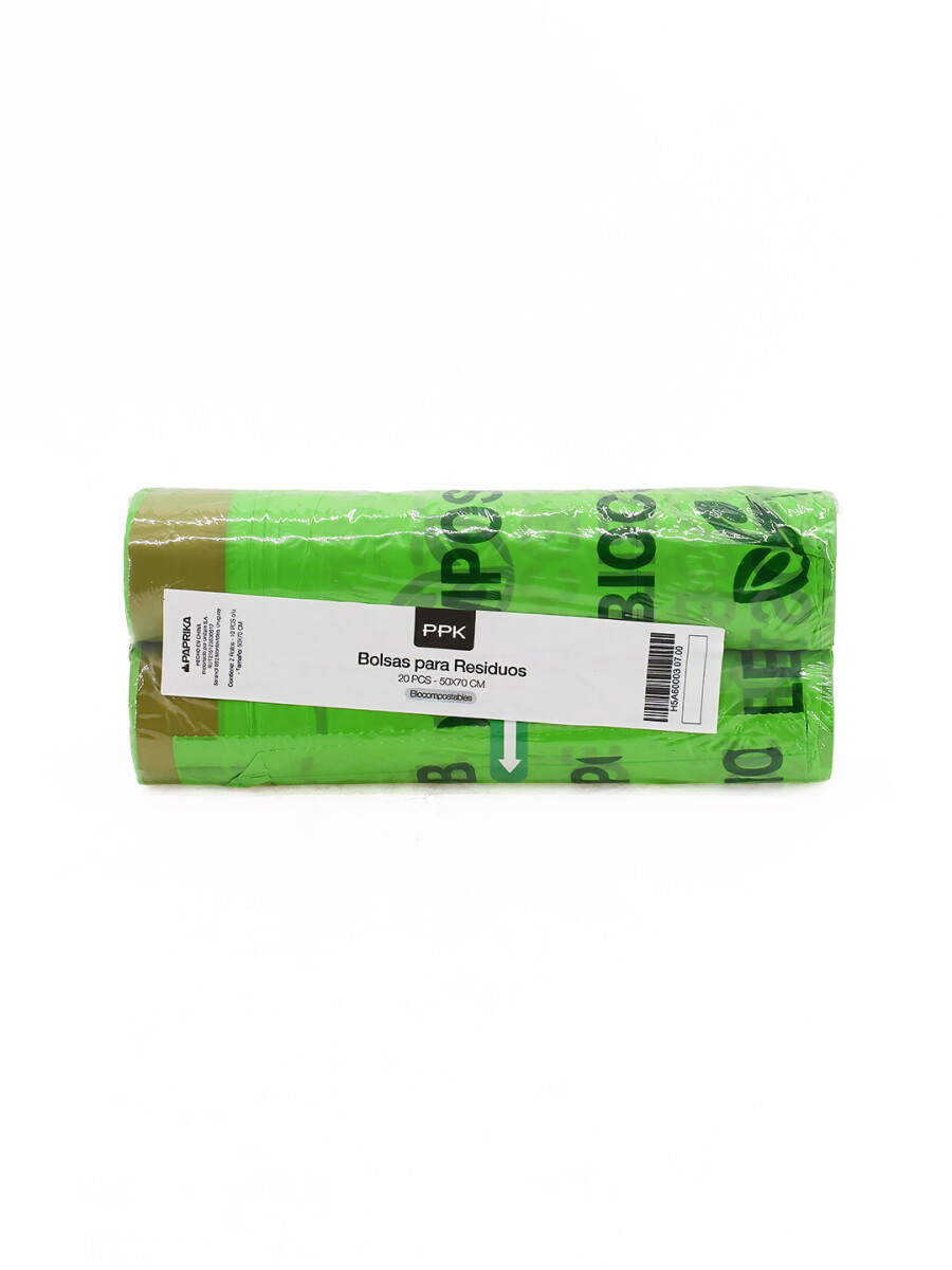 BOLSA RESIDUOS PACK X 2 ROLLOS - VERDE 