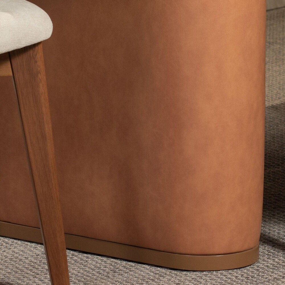 Mesa De Comedor Lintz - 184 - Linea Mónaco Blanco/Marrón