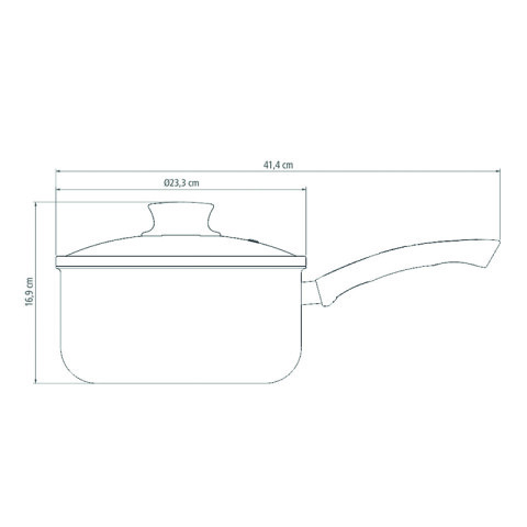 Olla con mango modelo "PARIS", 22cm. -TRAMONTINA TR5997
