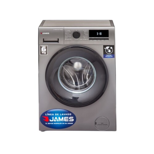 Lavarropas Frontal Inverter - 6kg Titanium - James Lavarropas Frontal Inverter - 6kg Titanium - James