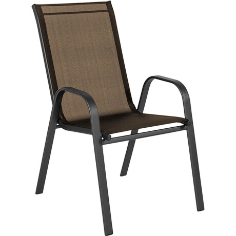 Silla Jardín Metálica Butaca Exterior C/Apoyabrazos Marron