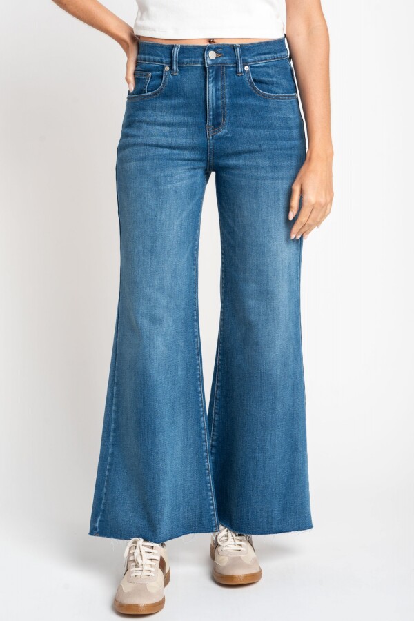 Jean Flared Wide Leg Denim