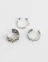Bijou Cuff Antique Silver Set De Earcuff De Metal - Plateado Antique Silver