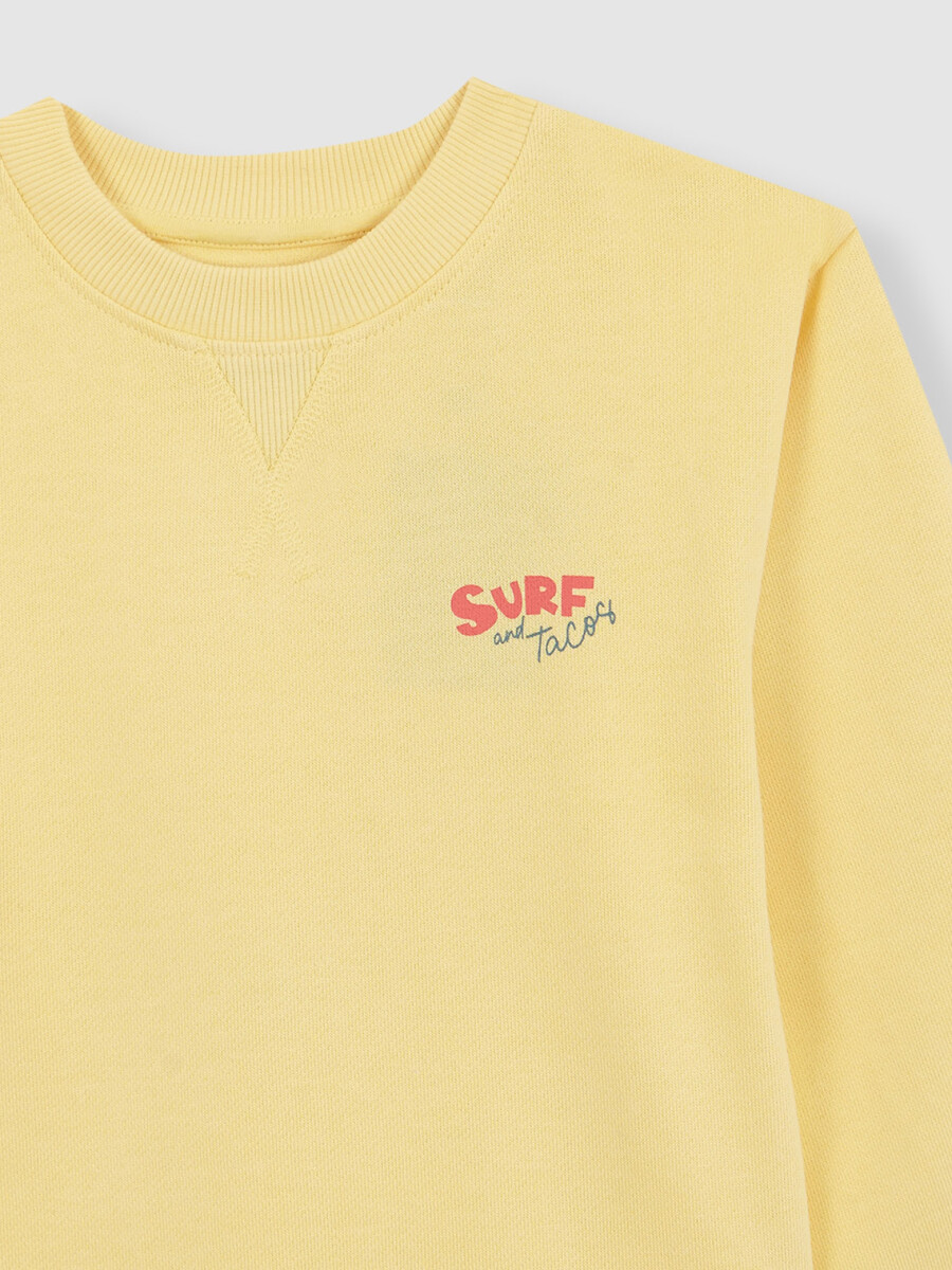 Sudadera Taco Print Amarillo